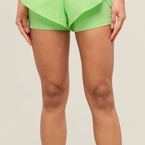 Gymshark 2-IN-1 Vibrant Green Women's Running Shorts